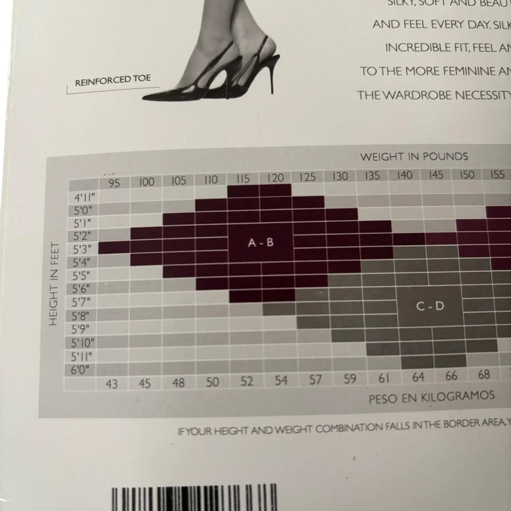 Hanes Silk Reflections Silky Sheer Pantyhose Control Top Reinforced Toe‎ AB